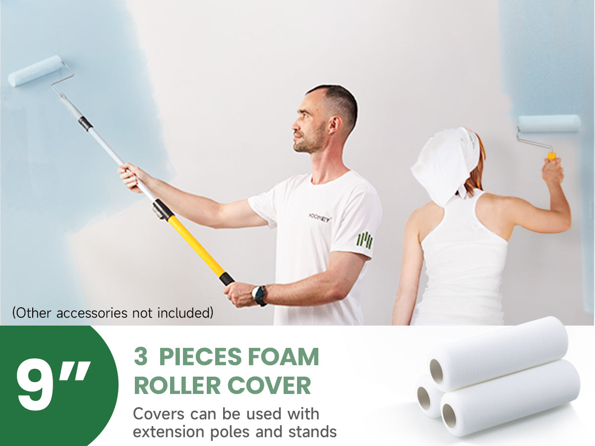 9 Inch 3 PCS High Absorption Foam Paint Roller 9 Inch