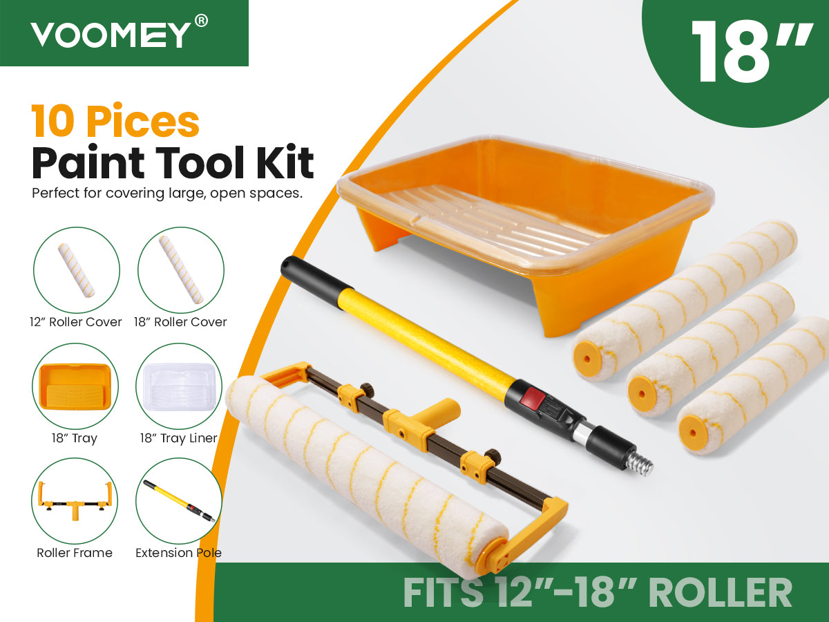 10PC 18"Paint Roller ray with Liner Set