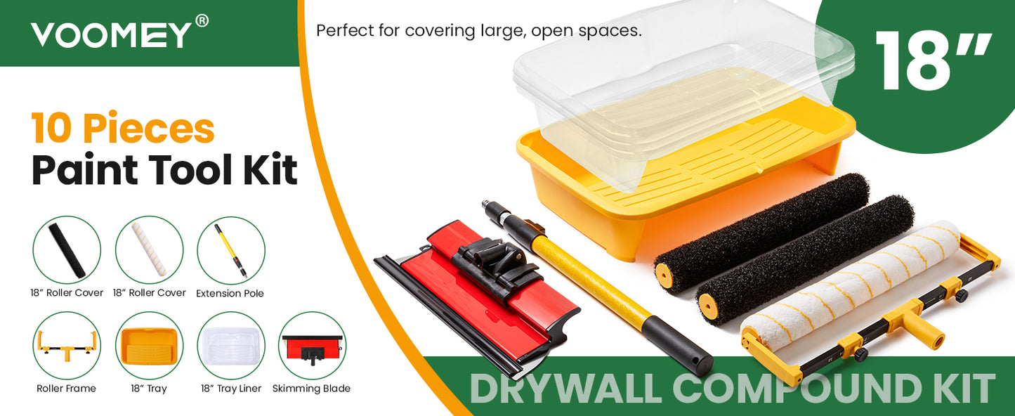 10 PCS 18 inch Paint Roller Kit