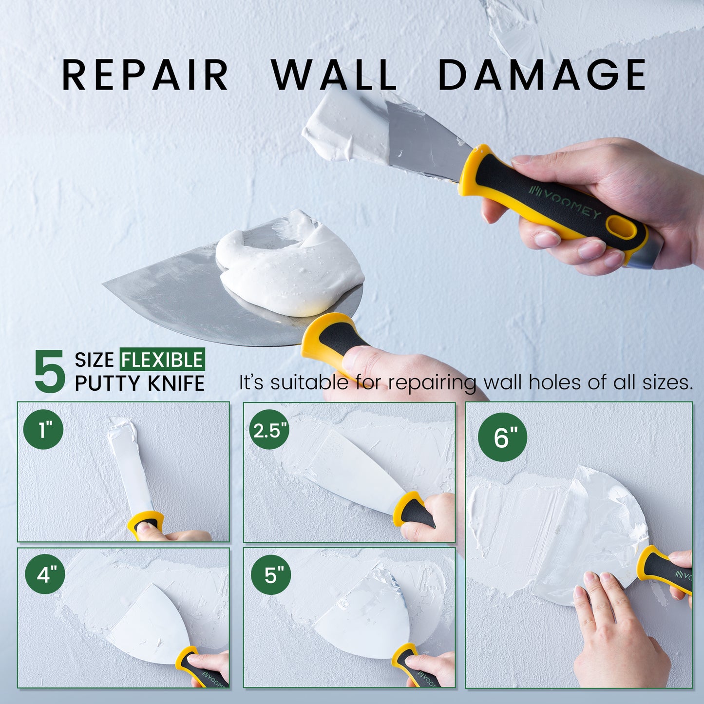 VOOMEY 6PCS  Putty Knife Drywall Knife Set
