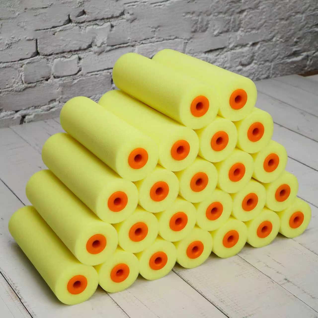 VOOMEY 4 Inch 24 Pack of Flat Head Foam Paint Rolle