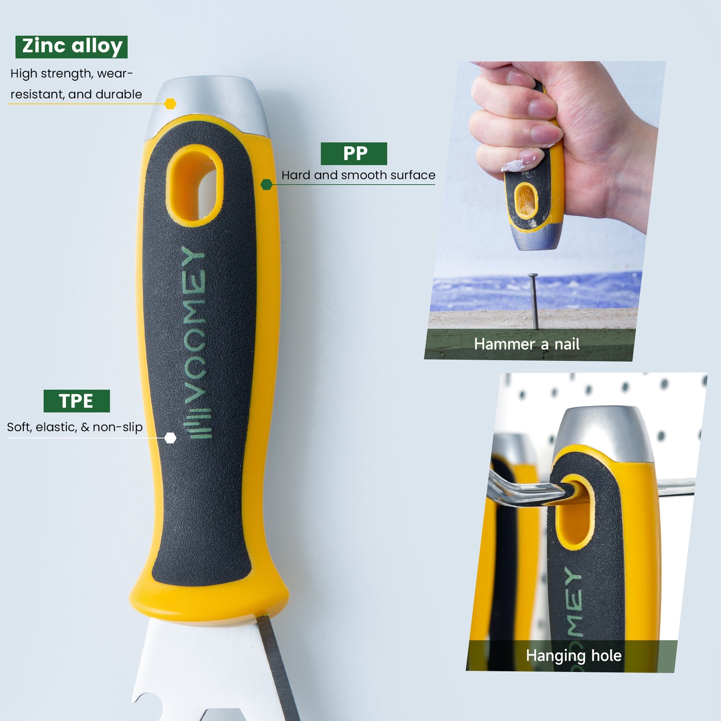Voomey All-in-One 12-in-1 Stainless Steel Putty Knife and Scraper